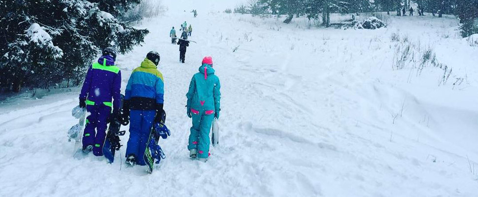 Зима близко:^ фрирайд на сноуборде в Коняево