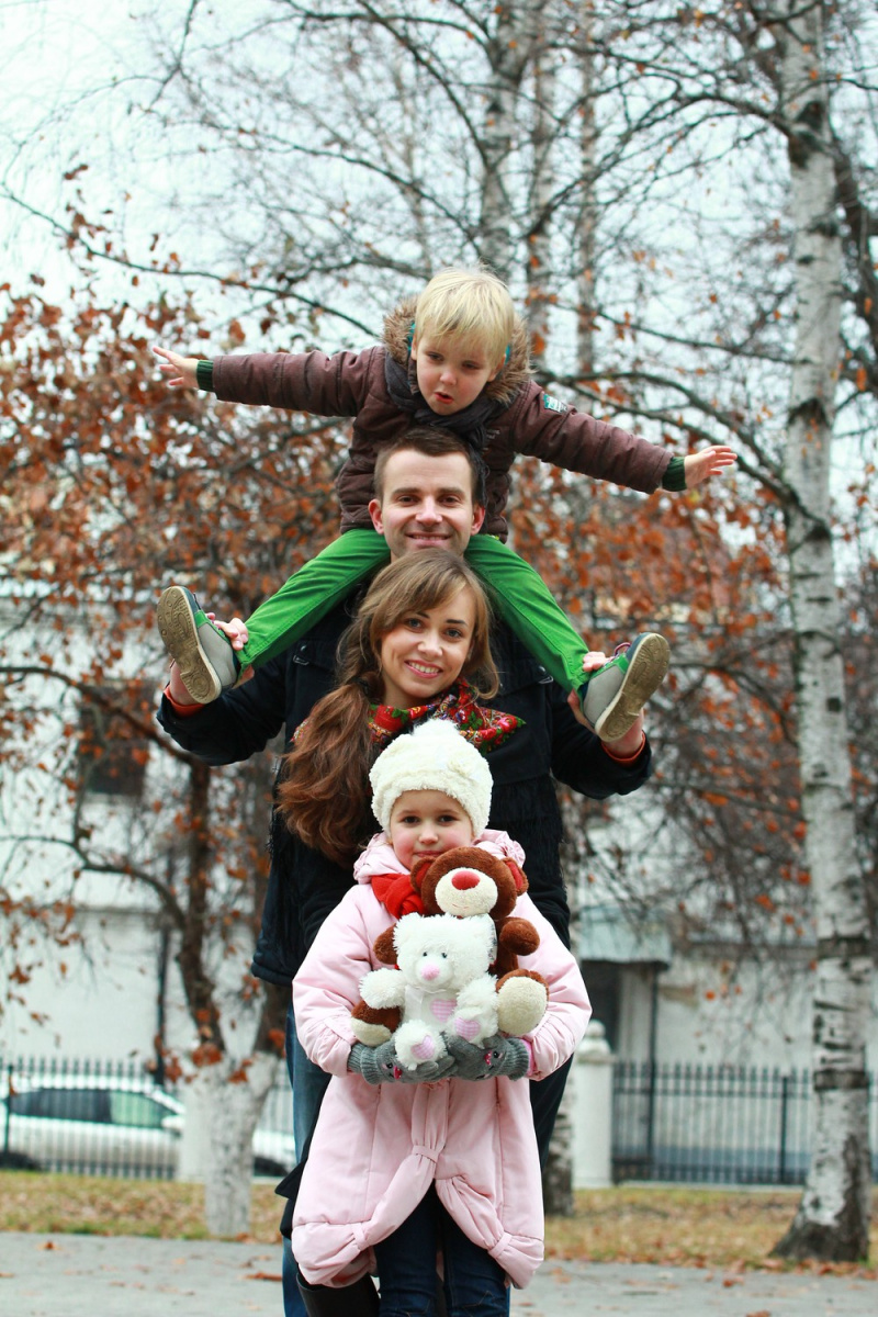 Наталья Лапшина с семьёй