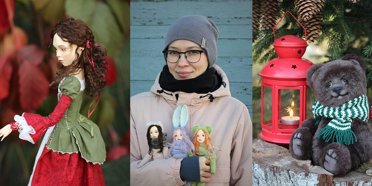 Отреставрированные игрушки, тискательные мишки и фэнтезийные куклы Юлии Акимовой
