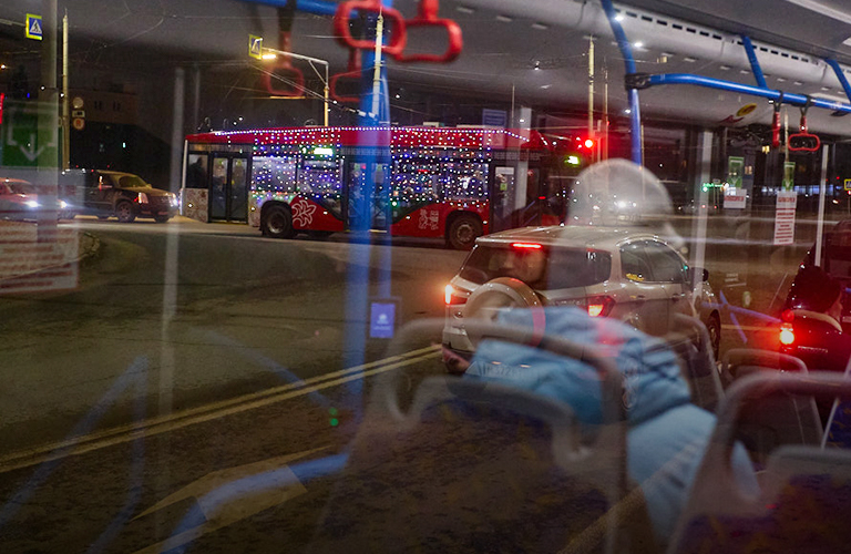 Ретропоезд на паровой тяге, троллейбус с гирляндами и сани Деда Мороза — новогодний транспорт 33-го региона