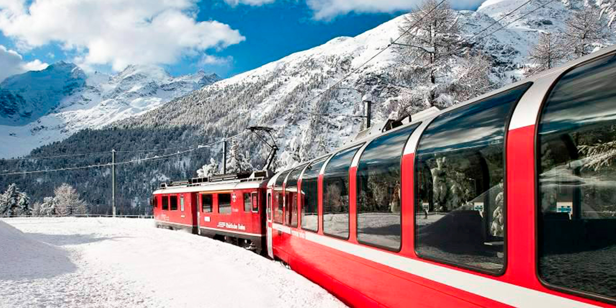 На «Ледниковом экспрессе» по Швейцарским Альпам: снежные каникулы телеведущей Марии Рыбаковой