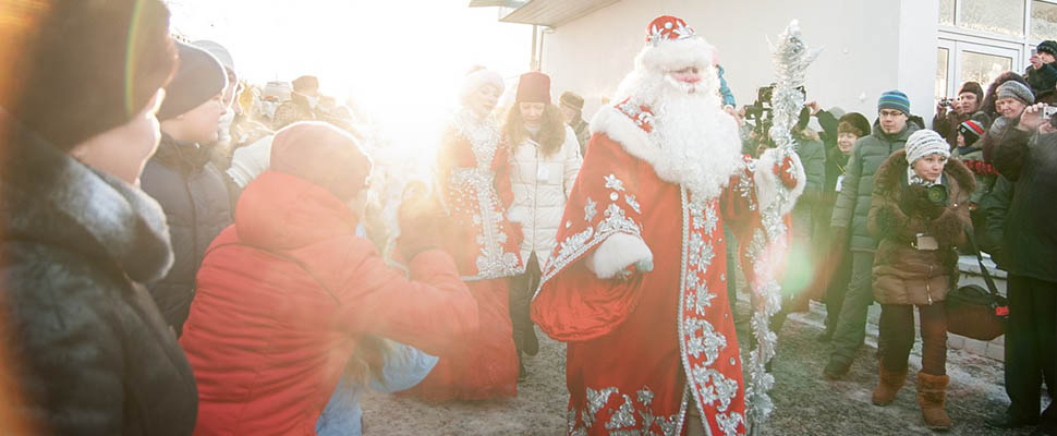 Встреча Деда Мороза в Суздальском кремле