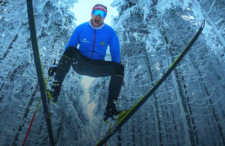 Оператор, который работает с Дмитрием Губерниевым и катается на лыжах наравне с олимпийскими чемпионами