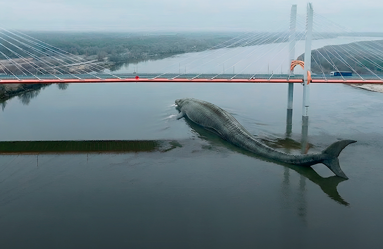 Ихтиозавры в Муроме: дорожники пофантазировали, как выглядела бы трасса М-12 миллионы лет назад