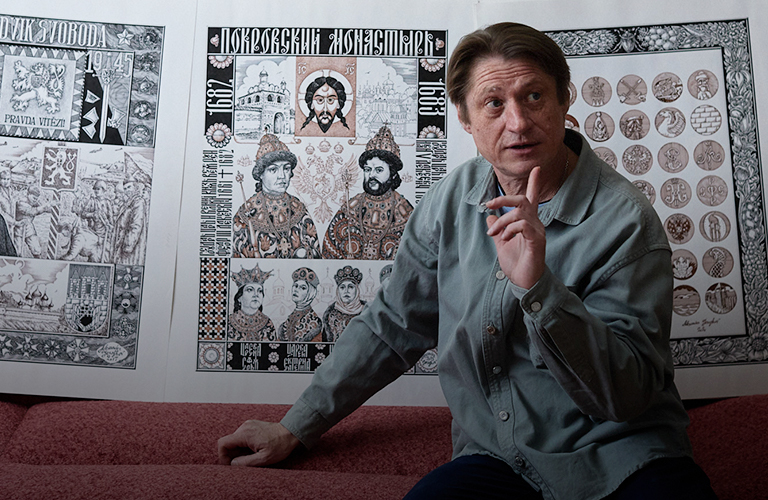 Летопись Суздаля в формате комикса и портреты русских немцев — чудеса графики Александра Ерашова