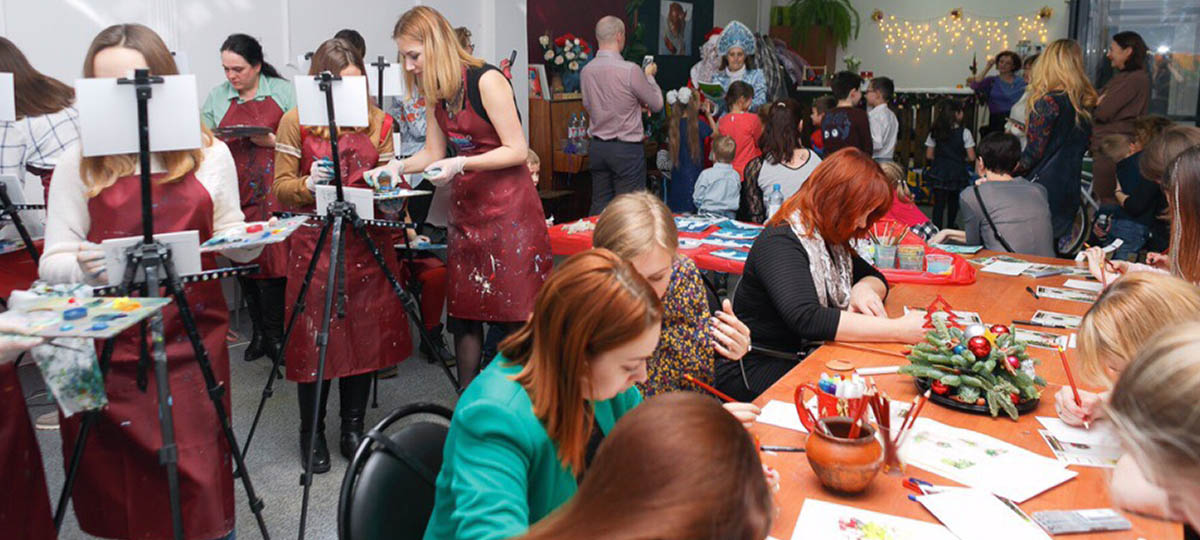 Постновогоднее творчество: Рисуем маслом, создаем абстракцию