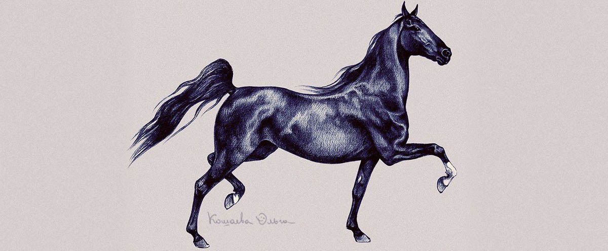 Рисуем лошадей в студии «Масло»