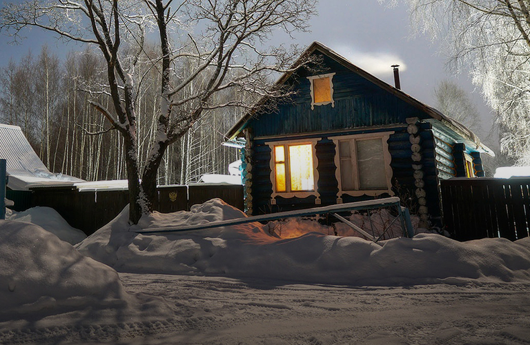 Изображения по запросу Дом деревне зимой