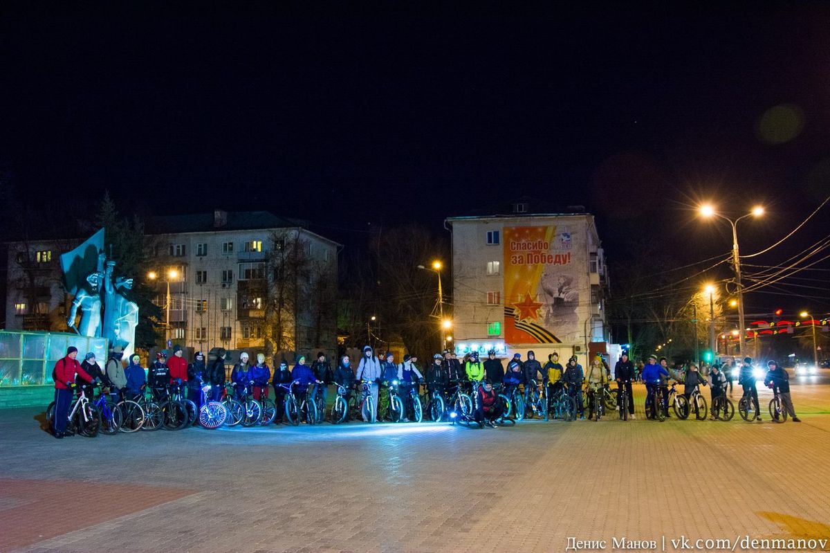 Ночная акция «велосветлячков» во Владимире