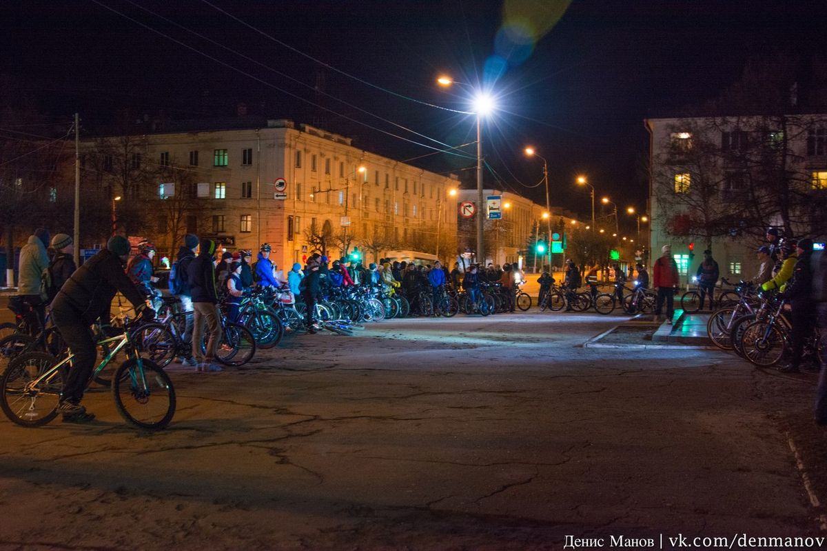 Ночная акция «велосветлячков» во Владимире