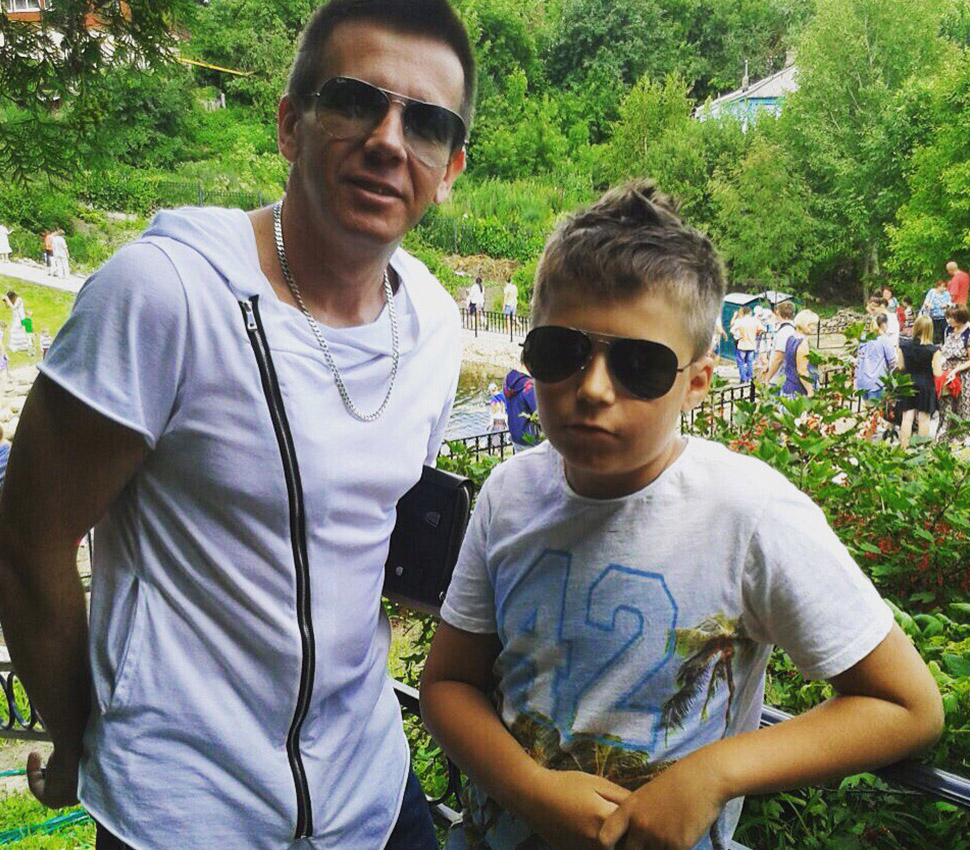 Алексей Кокс и сын Никита