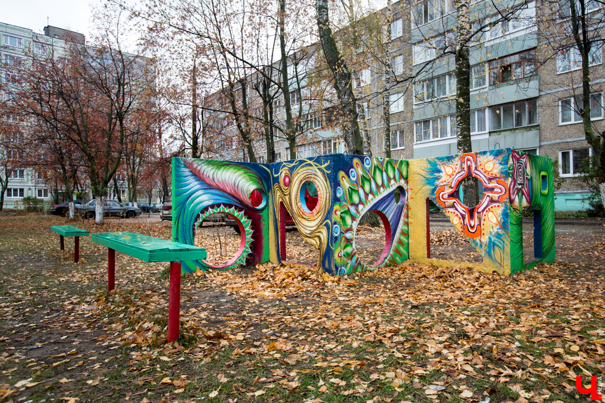 Красивых граффити во Владимире стало больше. В Добром реализуют проект “Цветные чувства”, и в его рамках создали более 10 рисунков