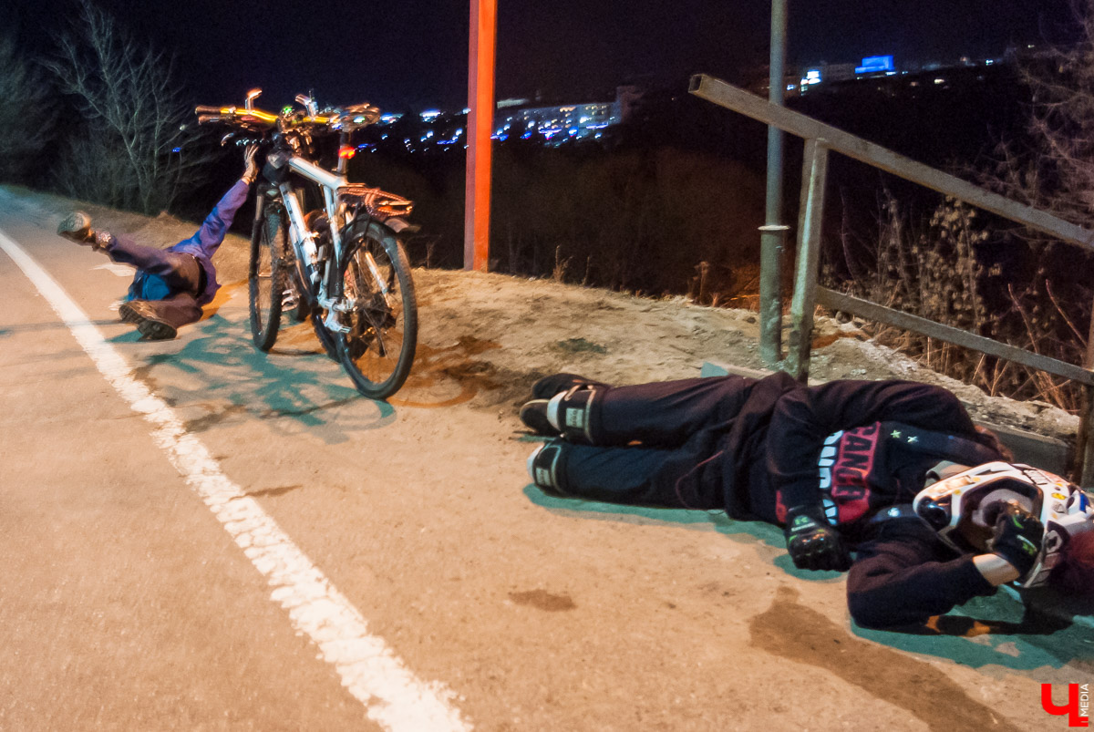 Ночной тест-драйв велодорожек во Владимире