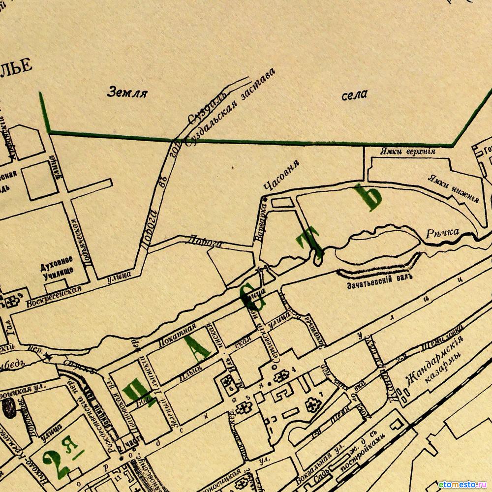 План губернского города Владимира 1899 года
