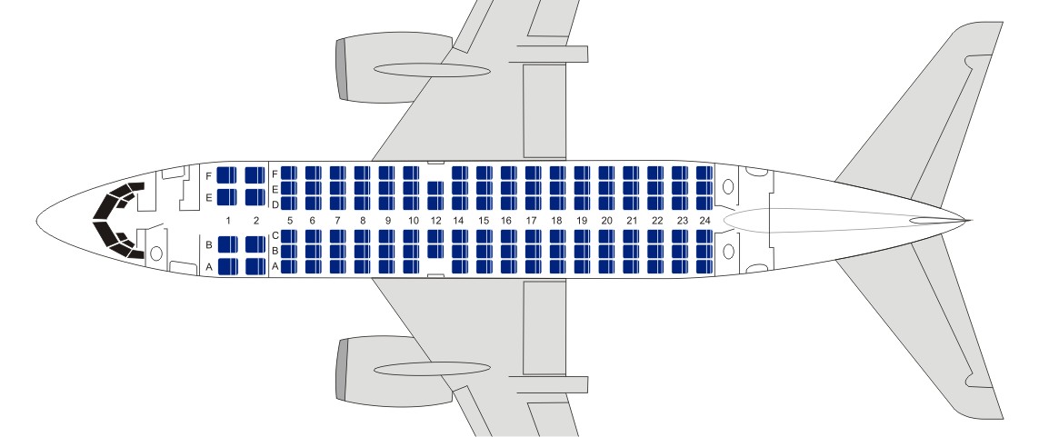 Схема салона Boeing 737-500