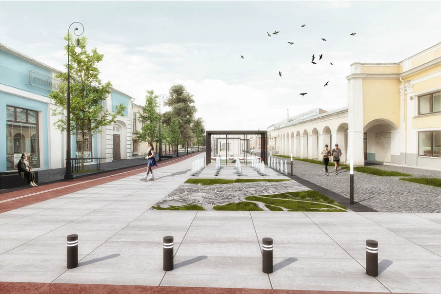 Как будет выглядеть пешеходная улица на Девической?