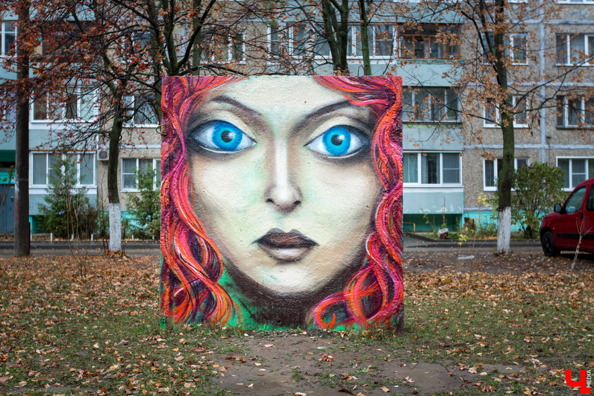 Красивых граффити во Владимире стало больше. В Добром реализуют проект “Цветные чувства”, и в его рамках создали более 10 рисунков