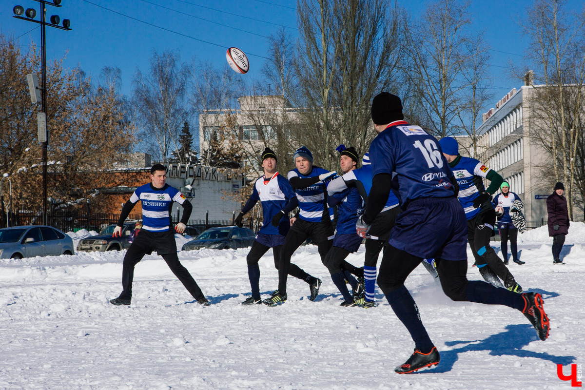 Турнир по снежному регби во Владимире