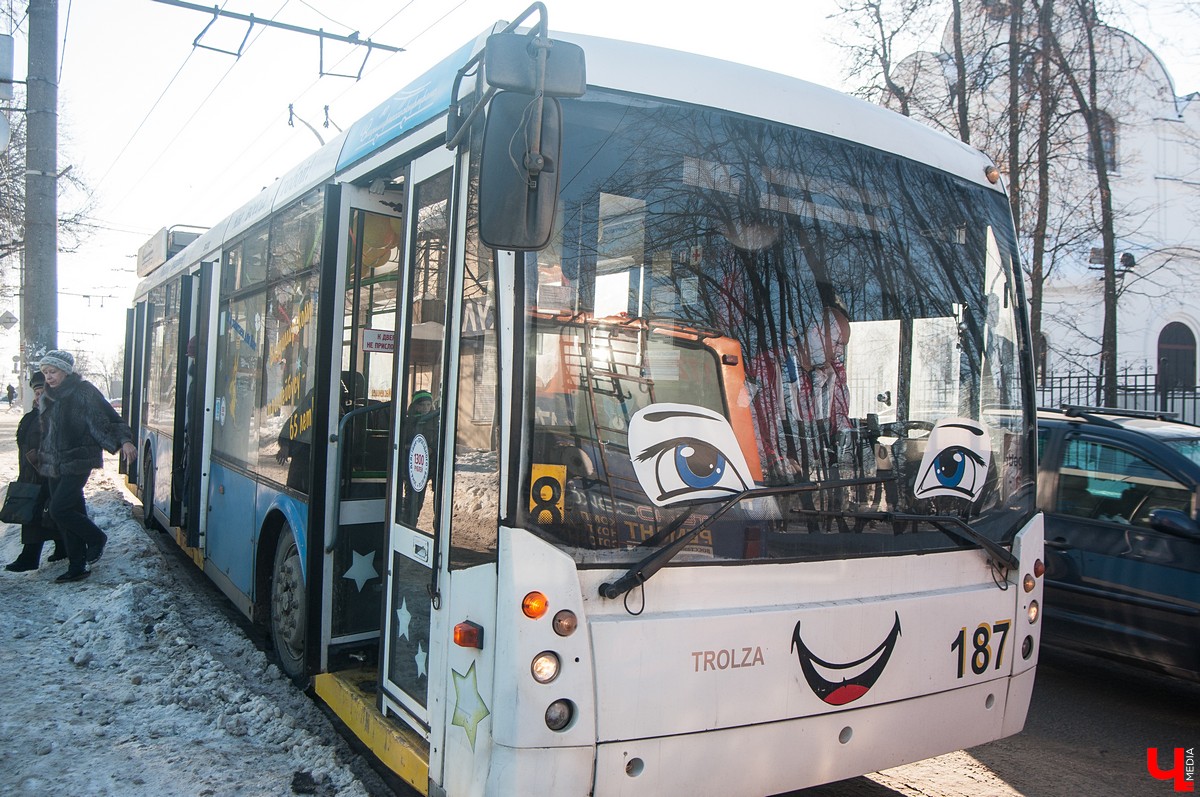 Масленичный троллейбус во Владимире