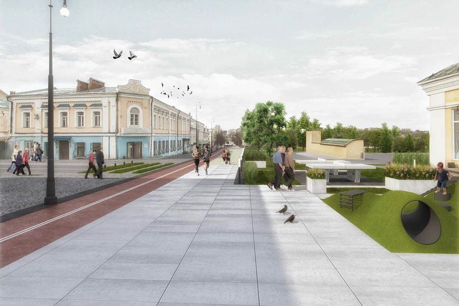 Как будет выглядеть пешеходная улица на Девической?