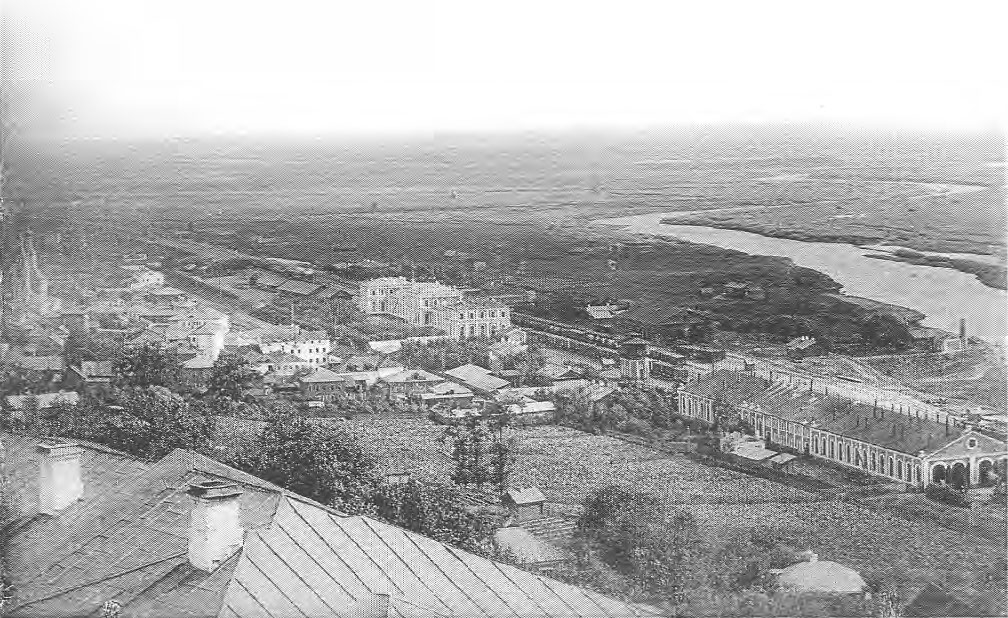 Вид на железнодорожный вокзал и пойму реки Клязьма. 1890 г.