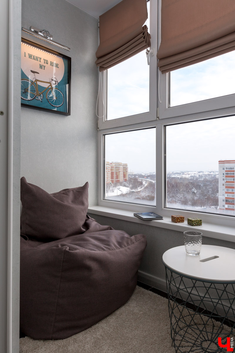 Дизайн интерьера в однокомнатной квартире по проекту Марии Мухаевой