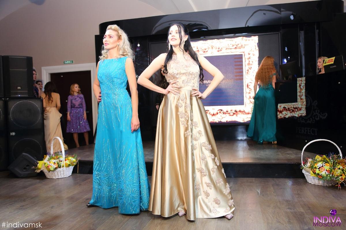 Наряды дизайнера одежды Татьяны Беленко, представленные на конкурсе красоты “INDIVA Moscow & SPB”