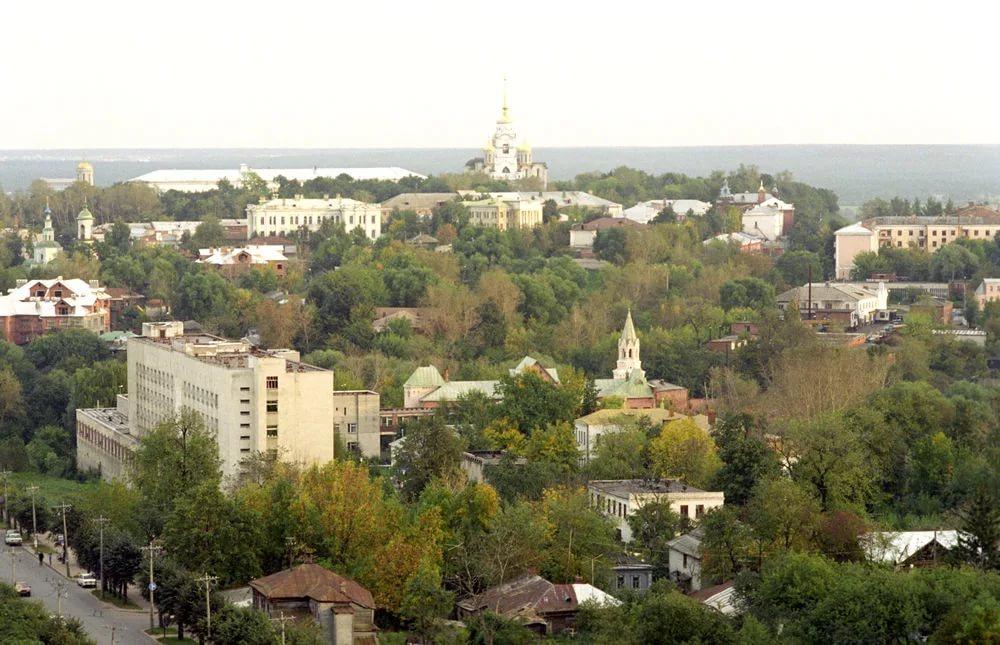 Улица Горького и панорама города Владимира. Сентябрь, 1995 год