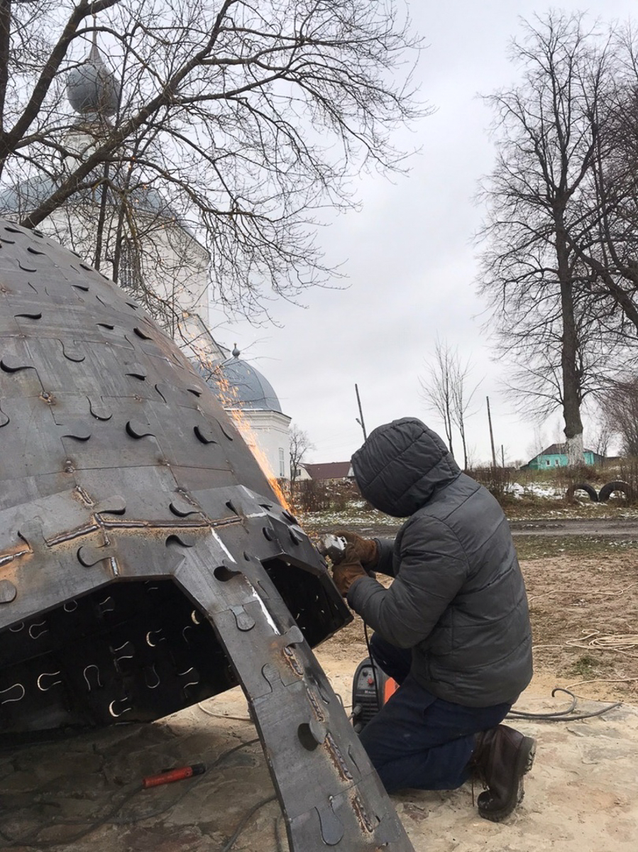 В рамках проекта “Культурный след” в селе Лыково Юрьев-Польского района установили арт-объект