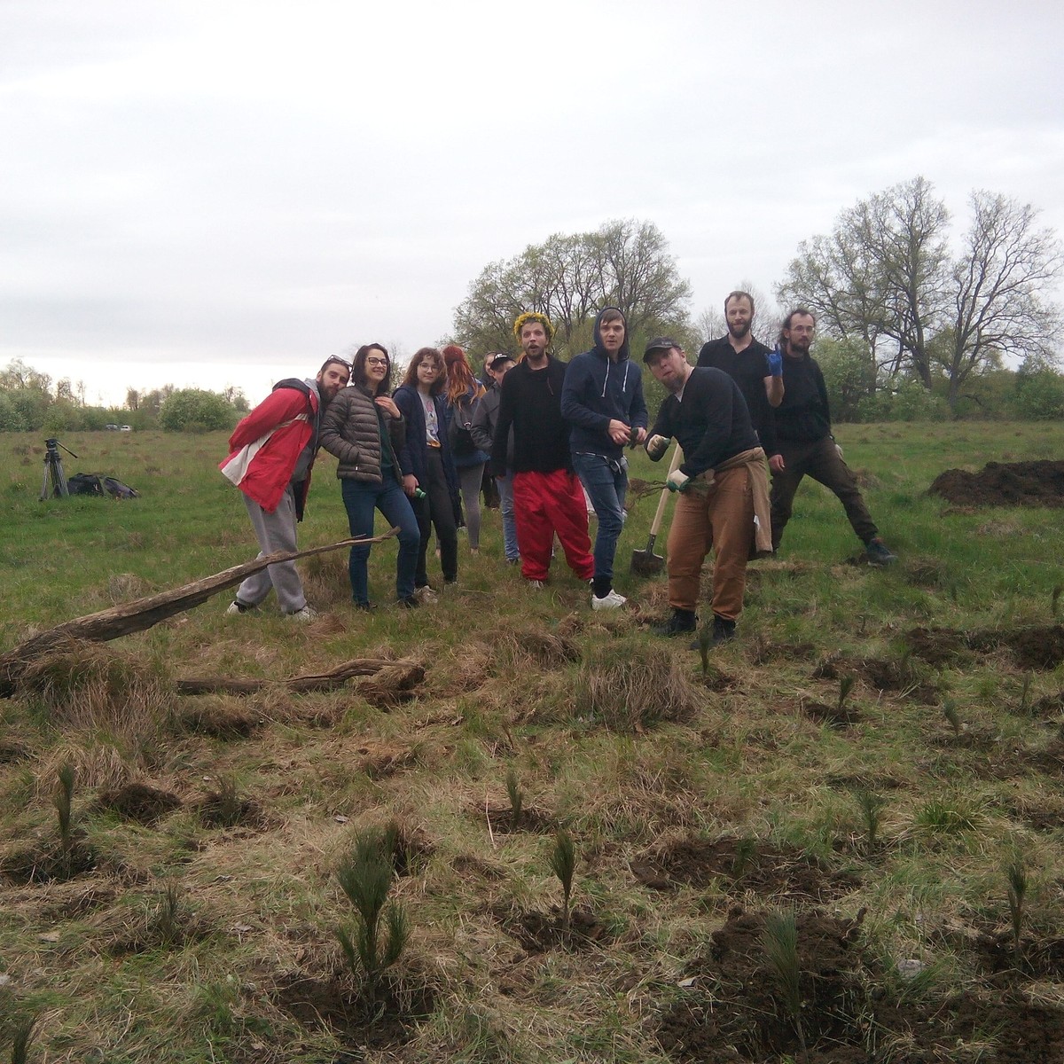 Волонтеры работают над созданием будущего экопарка в пойме реки Клязьма. Они уже вовсю сажают деревья и облагораживают территорию