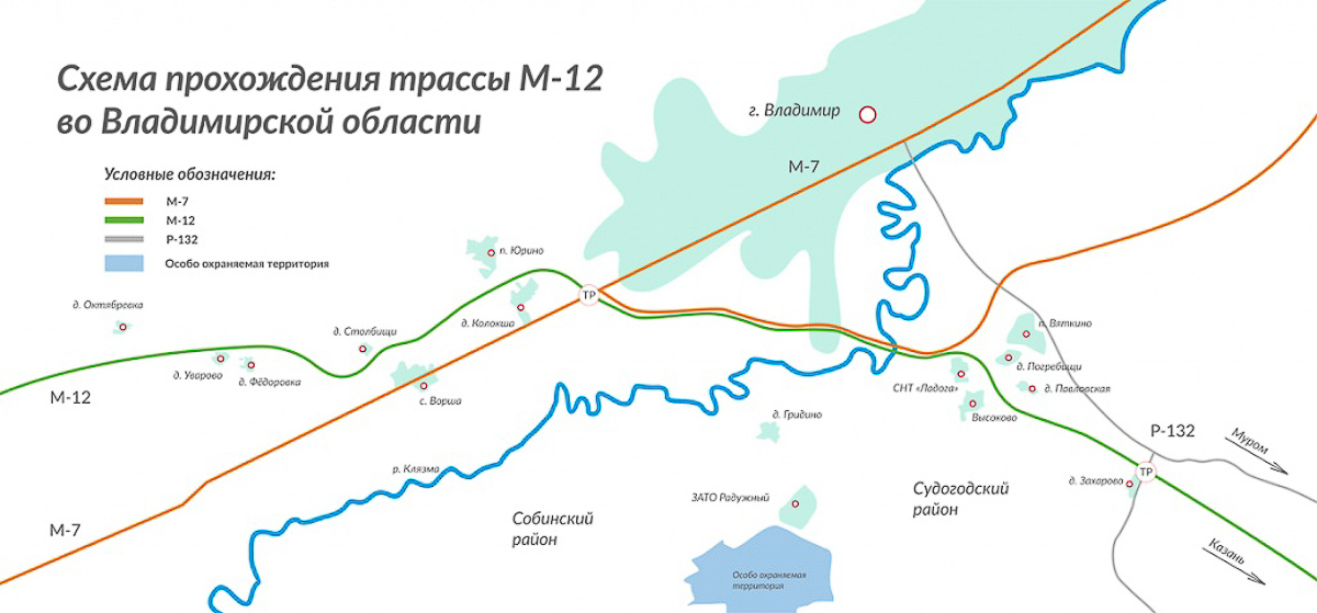 Стали известны новые подробности о строительстве трассы М12 во Владимирской области. Также есть данные о ремонте на М7 и общественном транспорте Владимира