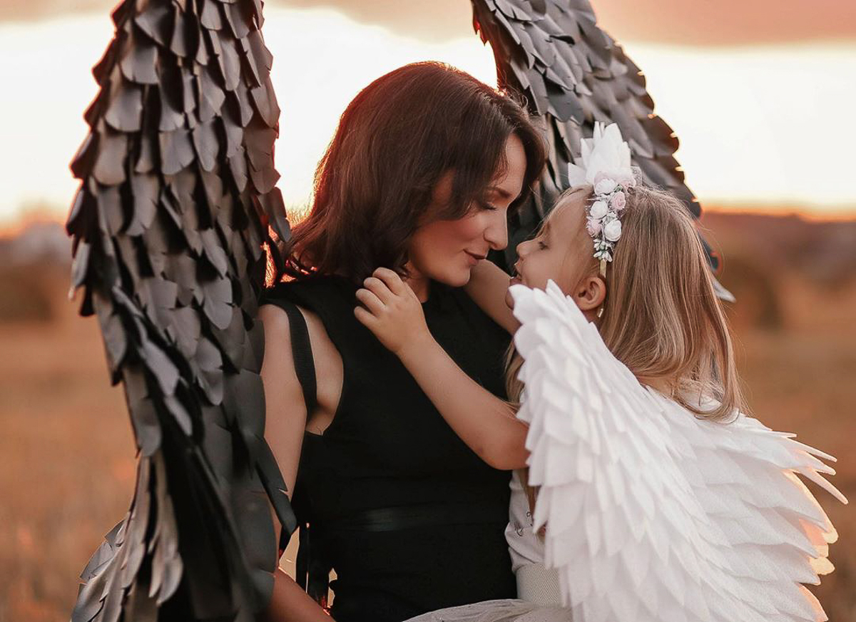 👼 Черные крылья ангела WG 👗 Платья в аренду и напрокат Story Dress Москва