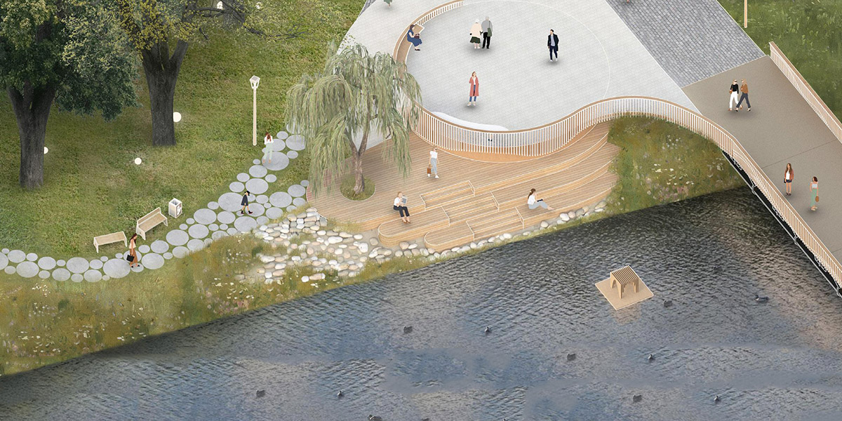 В Судогде продолжается строительство набережной, которое началось еще летом. Благоустроенное общественное пространство вдоль реки появится там до конца декабря 2023-го. Что было сделано за это время и что мы увидим в итоге?