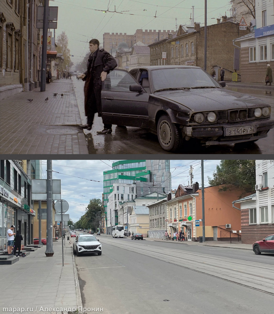 Приключения бандитов из девяностых в Нижнем Новгороде стали важной частью культуры нулевых. Пройти по следам героев фильма «Жмурки» решил владимирец Александр Пронин, на счету которого уже есть маршруты из дилогии про Данилу Багрова. Проект показывает, как за 20 лет изменились знаменитые кинолокации.