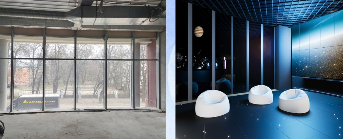 Владимирский планетарий готовится к переезду из Николо-Кремлевской церкви в здание «Звездного дома». Сейчас на финише отделочные работы в рамках первого этапа реконструкции. Впереди монтаж оборудования и обустройство купольного зала. Как сейчас выглядит будущий космический центр, выяснил «Ключ-Медиа».