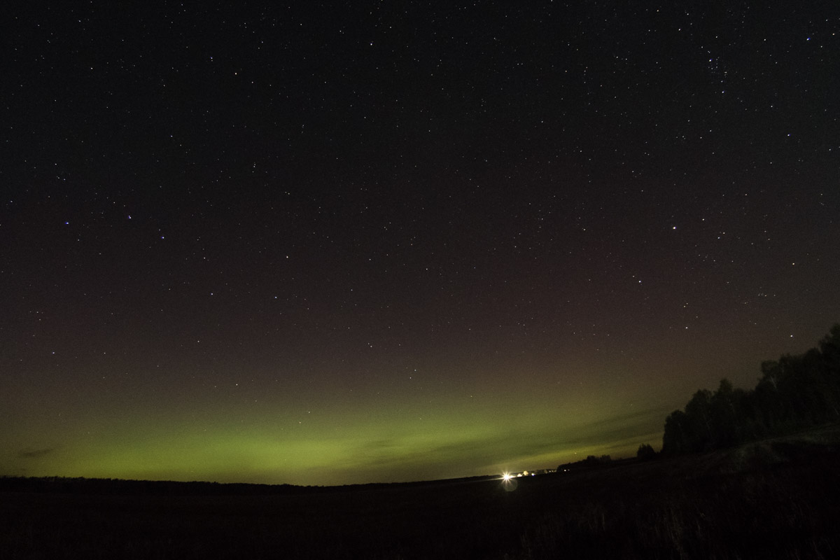 Ночное небо вновь подарило жителям Владимирской области эффектное шоу — невероятной интенсивности северное сияние. Яркие переливы возникли на фоне мощной магнитной бури и были заметны даже в черте города, что само по себе похоже на чудо. Не успели застать редкое в наших краях природное явление лично? Полюбуйтесь необычными кадрами, собранными в нашей статье!