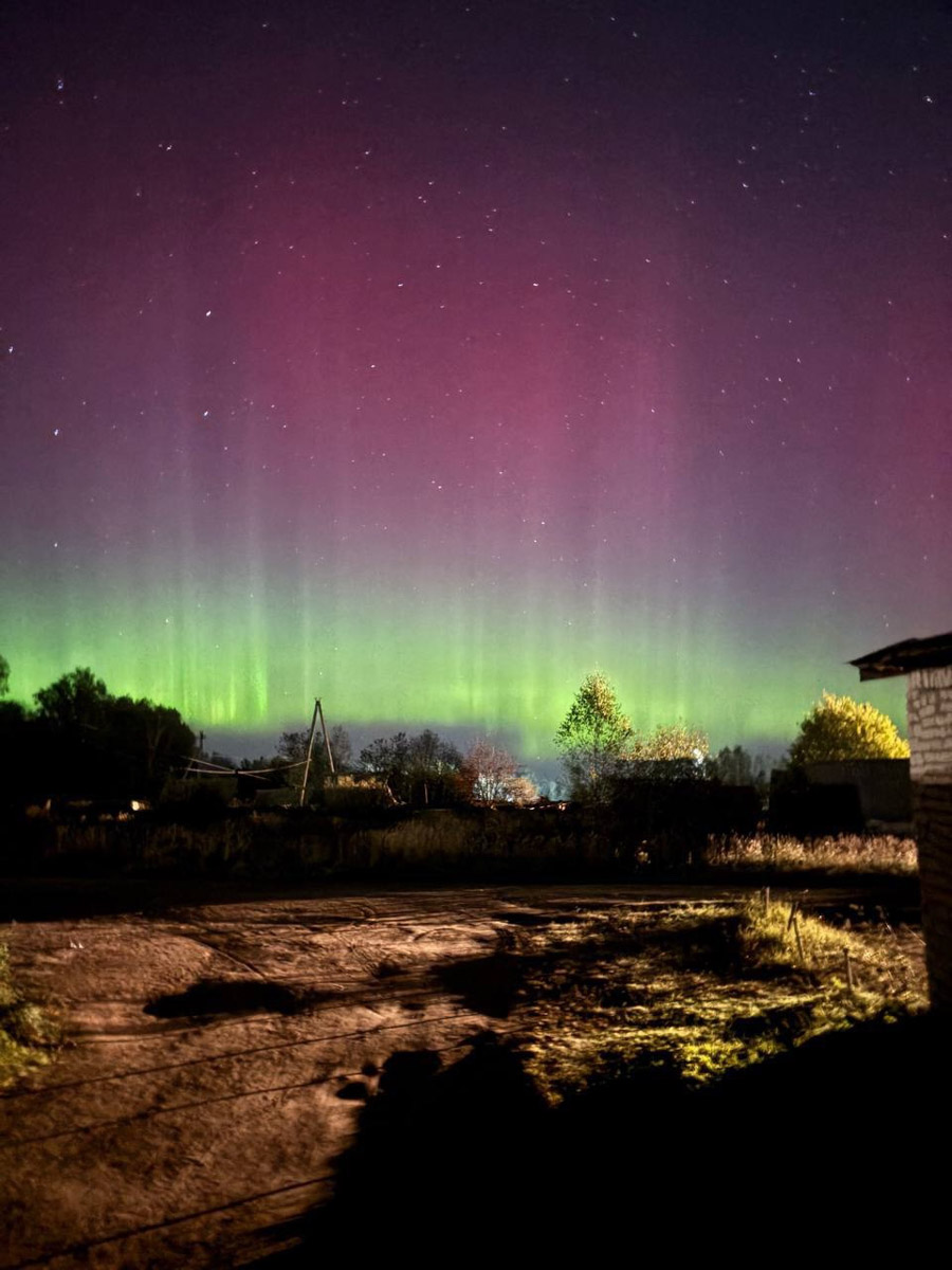 Ночное небо вновь подарило жителям Владимирской области эффектное шоу — невероятной интенсивности северное сияние. Яркие переливы возникли на фоне мощной магнитной бури и были заметны даже в черте города, что само по себе похоже на чудо. Не успели застать редкое в наших краях природное явление лично? Полюбуйтесь необычными кадрами, собранными в нашей статье!
