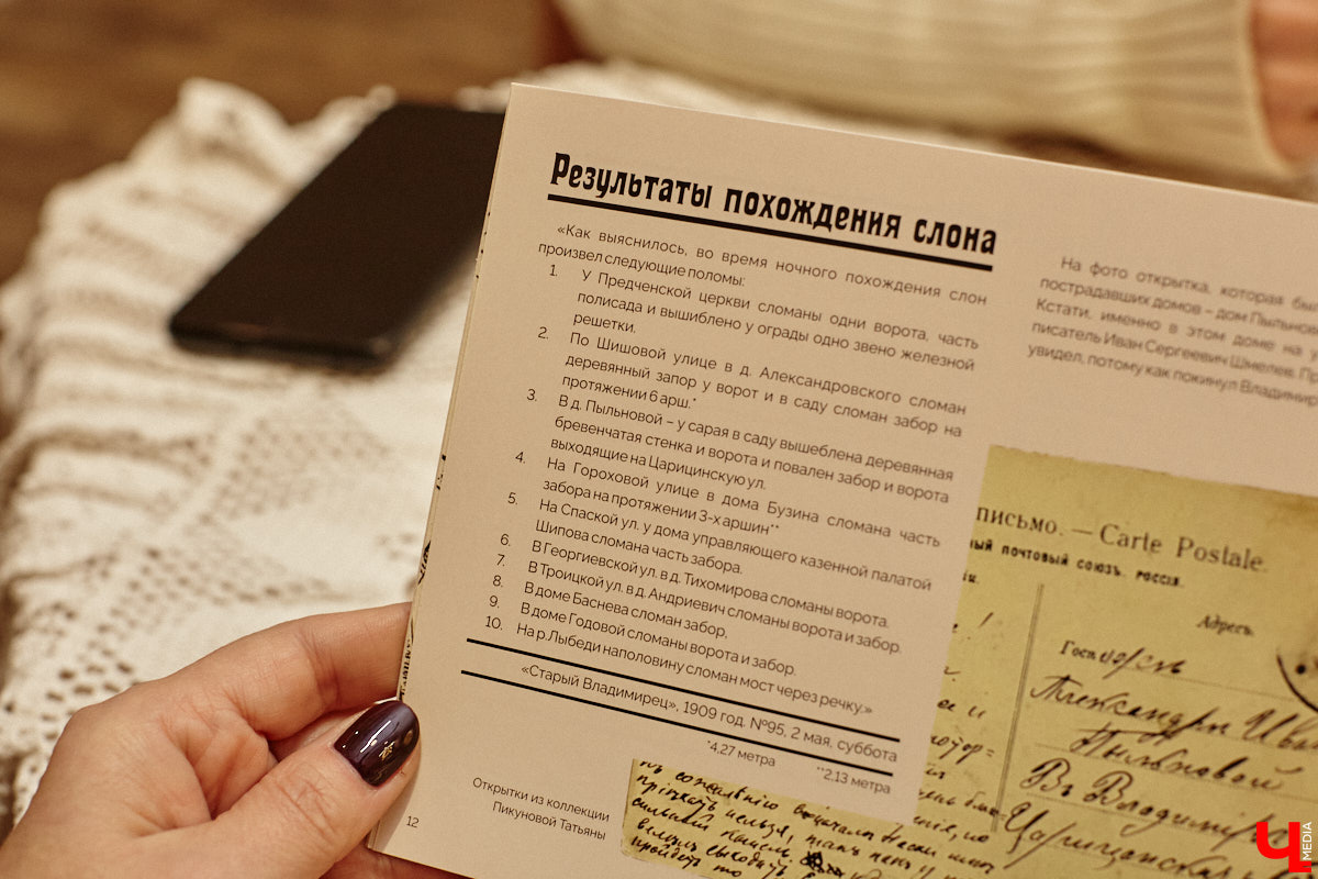 Где мы, а где африканские тяжеловесы с бивнями! Но руководитель нескольких частных музеев Татьяна Пикунова уверяет: слоны были ближе к Владимирской губернии, чем нам кажется. Анекдотическую историю столетней давности автор перенесла на страницы своей новой книги, которую «Ключ-Медиа» уже успел полистать.