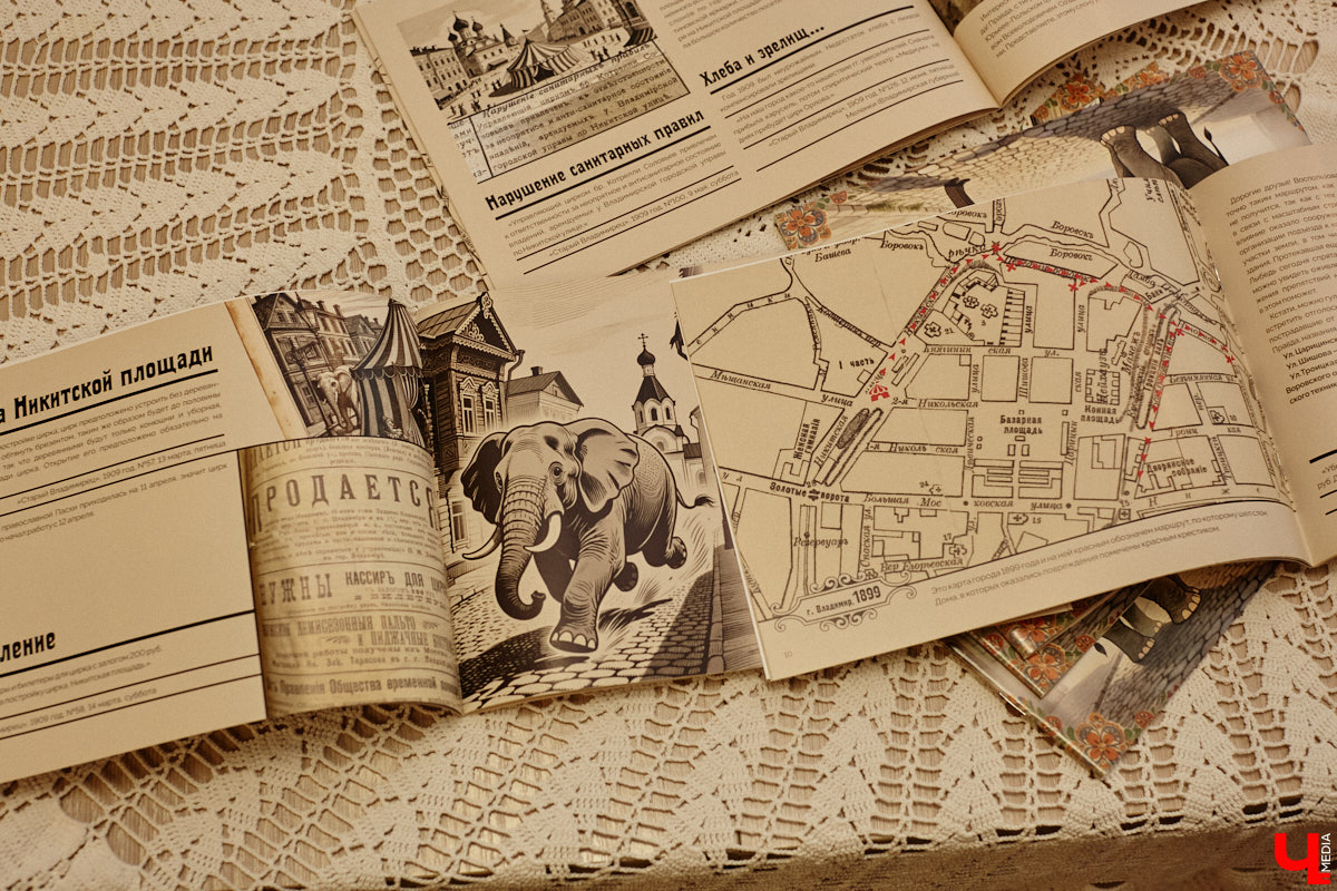 Где мы, а где африканские тяжеловесы с бивнями! Но руководитель нескольких частных музеев Татьяна Пикунова уверяет: слоны были ближе к Владимирской губернии, чем нам кажется. Анекдотическую историю столетней давности автор перенесла на страницы своей новой книги, которую «Ключ-Медиа» уже успел полистать.