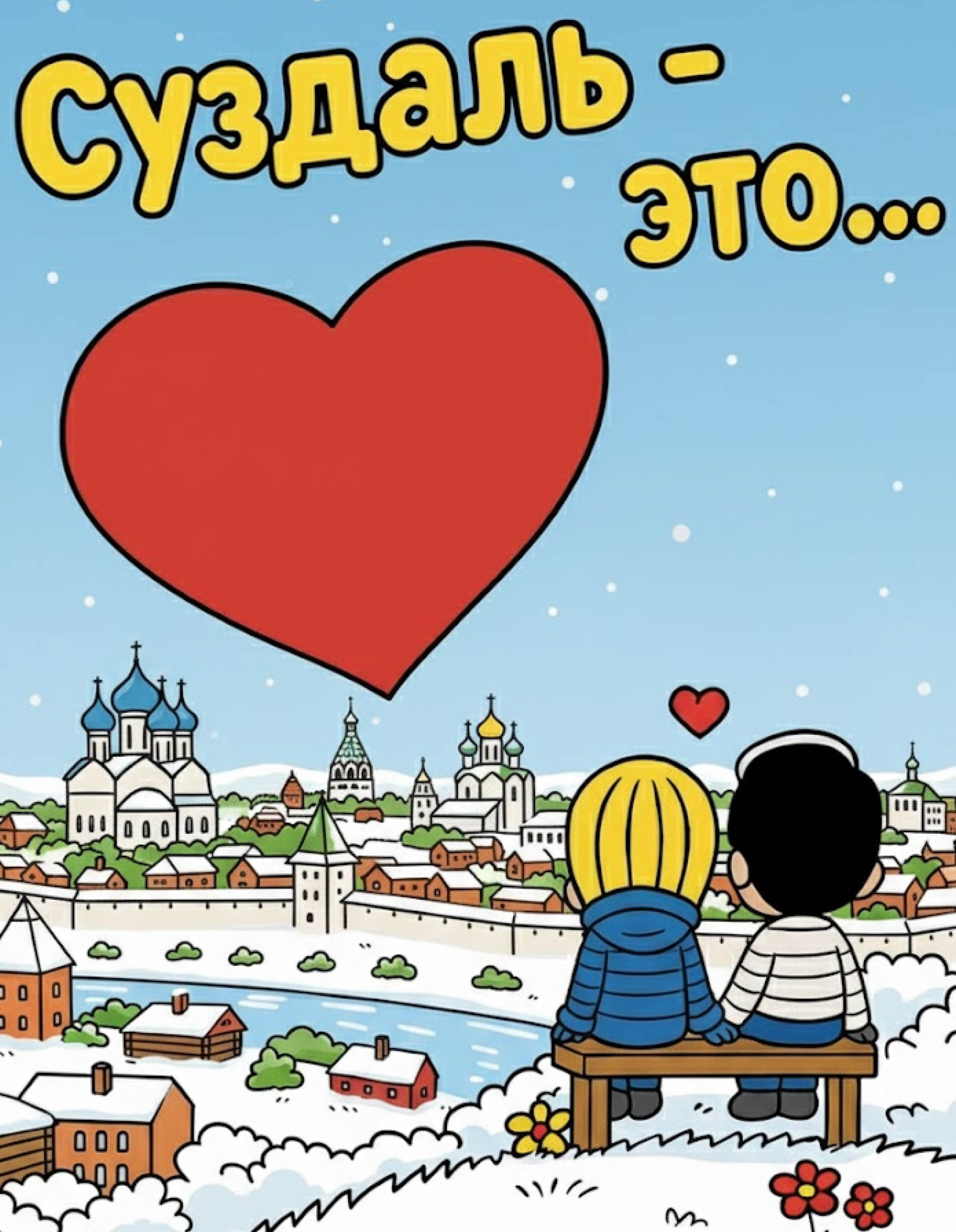 Креаторы 33-го региона создали серию сюжетов о Суздале и Владимире в стиле культовых вкладышей жвачки «Love is…». В трогательных зарисовках отражены не только главные достопримечательности, но и насущные городские проблемы. «Ключ-Медиа» познакомился с художественными ассоциациями и внимательно их рассмотрел.