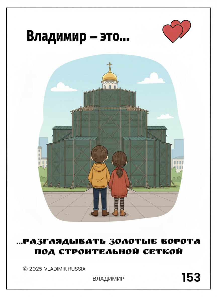 Креаторы 33-го региона создали серию сюжетов о Суздале и Владимире в стиле культовых вкладышей жвачки «Love is…». В трогательных зарисовках отражены не только главные достопримечательности, но и насущные городские проблемы. «Ключ-Медиа» познакомился с художественными ассоциациями и внимательно их рассмотрел.