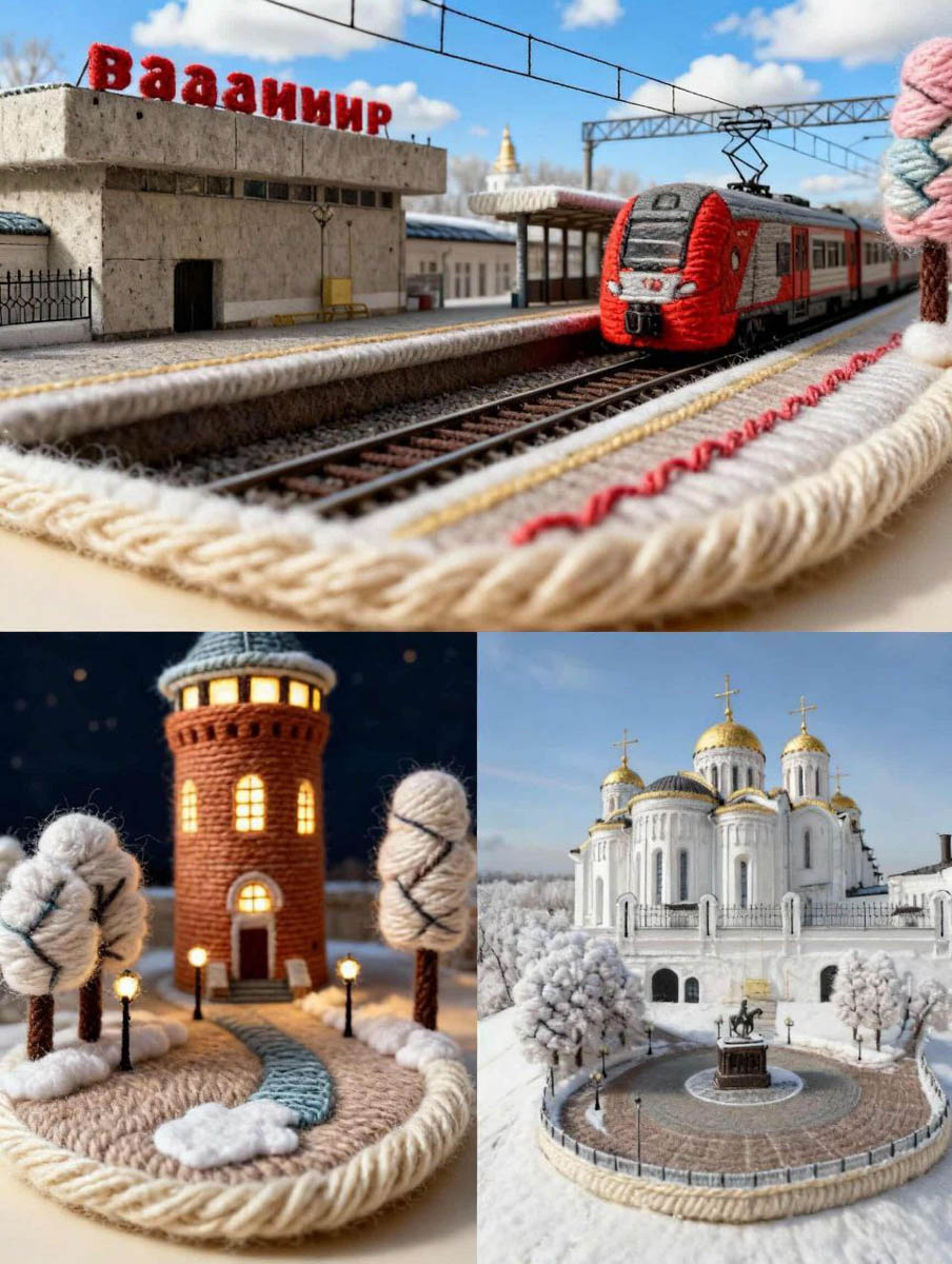 Жители Владимирской области подхватили популярный в интернете тренд на вязаные города. Пользователи социальных сетей создают фото и видео уютных локаций, будто созданных руками заботливой бабушки. «Ключ-Медиа» собрал самые атмосферные снимки и ролики.