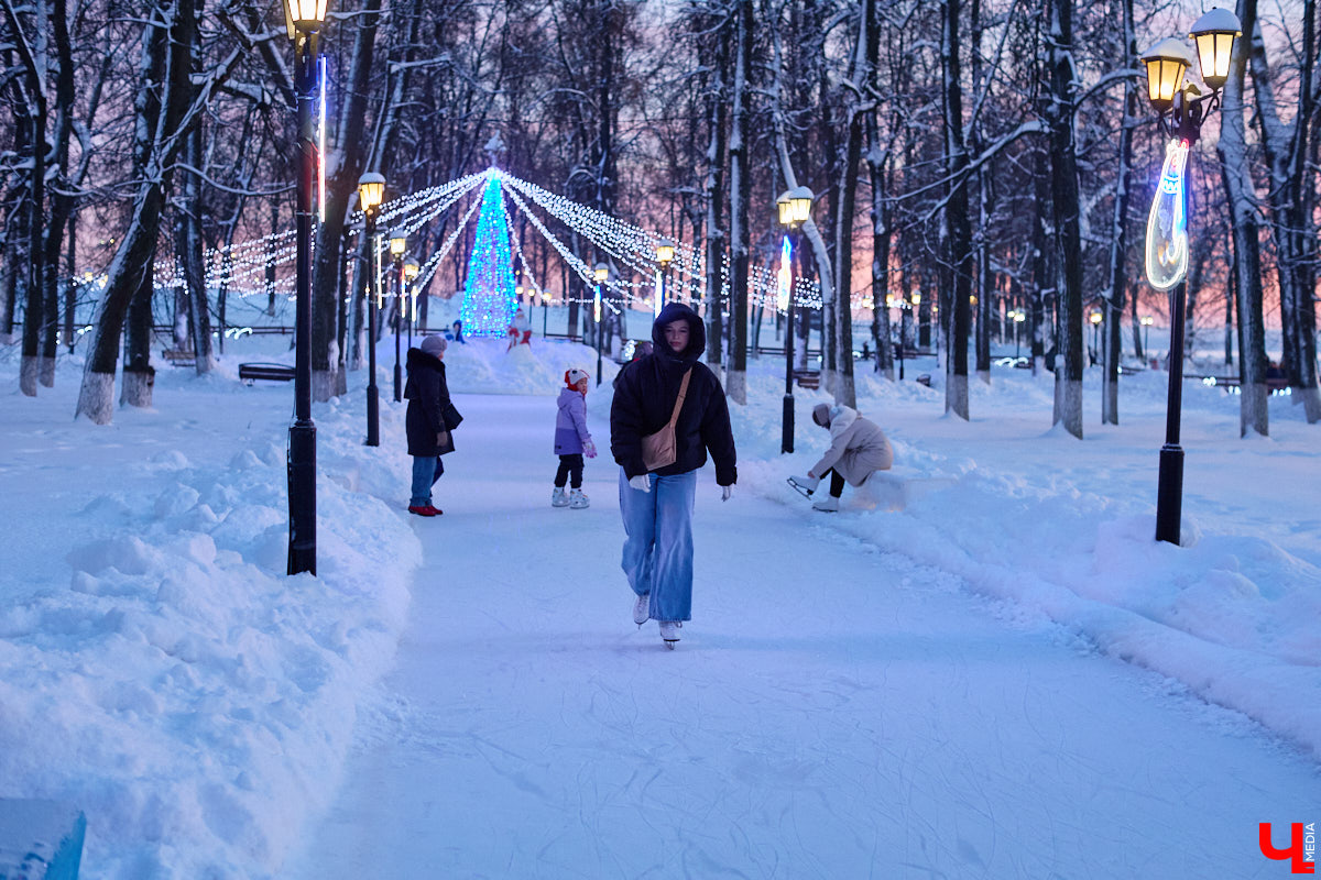 Хотите получить заряд энергии и   хорошего настроения   — отправляйтесь на   каток! Благо в   городе их   немало. Определить лучший   — задачка со   звездочкой, а   вот проверить главные из   них: в   Центральном парке, на   Пушкинском бульваре и   стадионе «Лыбедь»   — нам вполне под силу. Поехали!