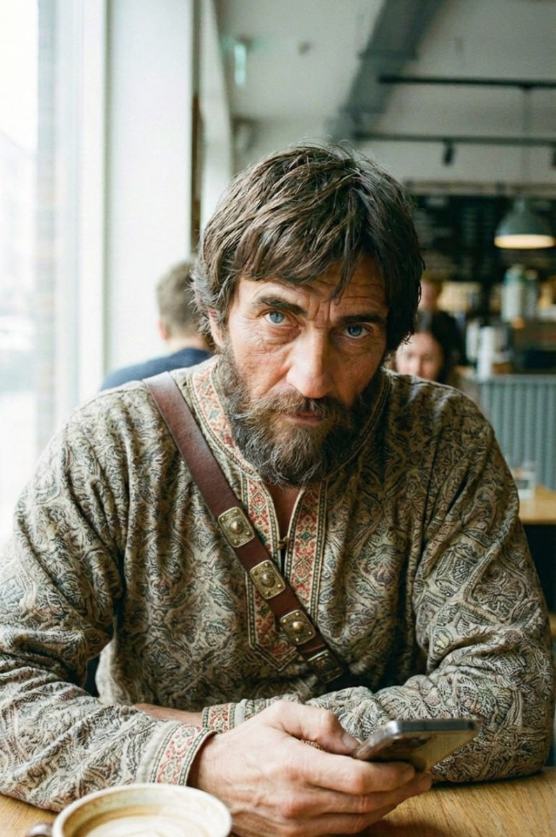 Представьте ситуацию: вы сидите в обычной кофейне Владимира. Внезапно напротив вас садится... Андрей Боголюбский! В руках у него стакан бодрящего напитка, а одет князь в модный вязаный свитер. Звучит как сон при температуре 39 градусов, однако гид Татьяна Быкова решила, что подобный формат видео, сделанных с помощью всемогущих нейросетей, — отличная идея, дабы погрузить подписчиков в историю жизни великого правителя.