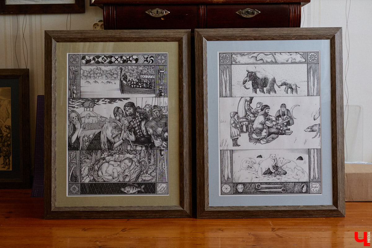 В обычной суздальской квартире живет график Александр Ерашов. Скромная обстановка никак не соответствует масштабам таланта мастера. На его счету несколько монументальных серий, которые «Ключ-Медиа» поспешил осветить. Тем более появился повод: вклад творца в развитие искусства оценила Российская академия художеств.