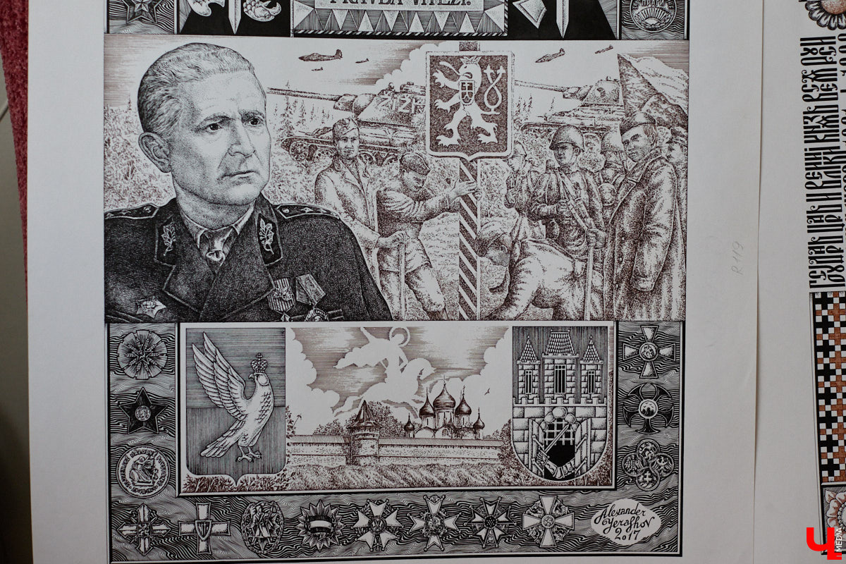 В обычной суздальской квартире живет график Александр Ерашов. Скромная обстановка никак не соответствует масштабам таланта мастера. На его счету несколько монументальных серий, которые «Ключ-Медиа» поспешил осветить. Тем более появился повод: вклад творца в развитие искусства оценила Российская академия художеств.