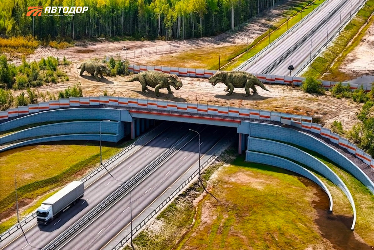 Компания «Автодор» представила собственную фантазию на тему: как выглядела бы скоростная дорога М-12 «Восток» десятки миллионов лет назад. Под мостом в Муроме проплывает ихтиозавр, а по экодуку не спеша гуляют терапсиды. «Ключ-Медиа» решил узнать у эксперта, что представлял собой наш край в эру, когда здесь были совсем другие природные условия.