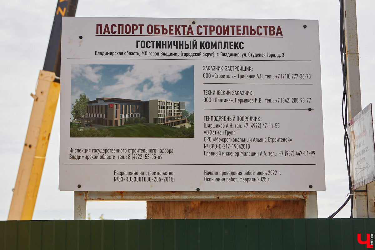 На Студеной Горе во Владимире идет строительство нового отеля, некогда застывшего. Какое название он получит в итоге, еще неизвестно. Ясно одно: это будет точно не «Хилтон». Рассказываем, что уже успели сделать и к какому сроку гостиницу обещают достроить.